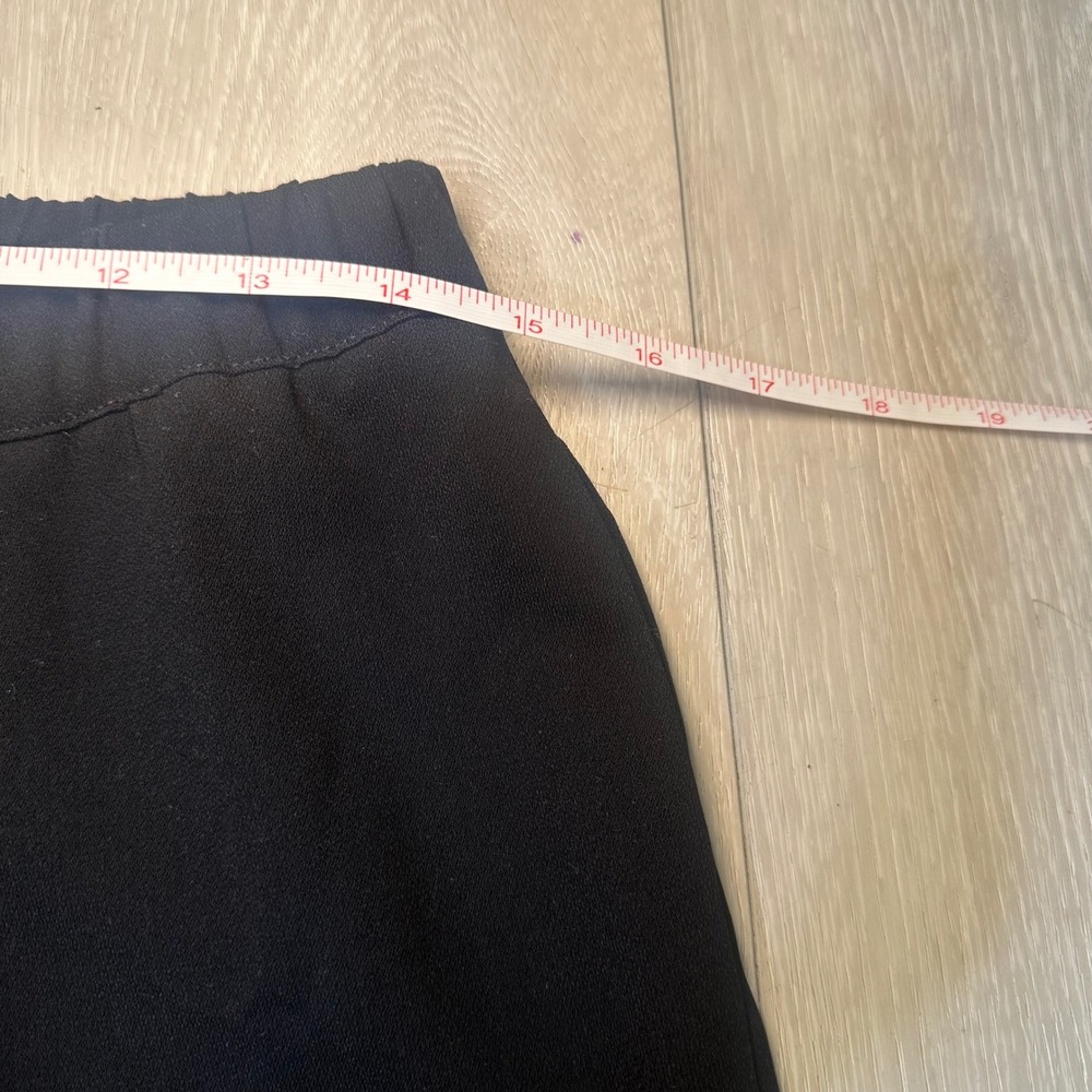 Laundry by Shelli Segal pull on elastic waist trousers black wide leg office 10 - Picture 6 of 8
